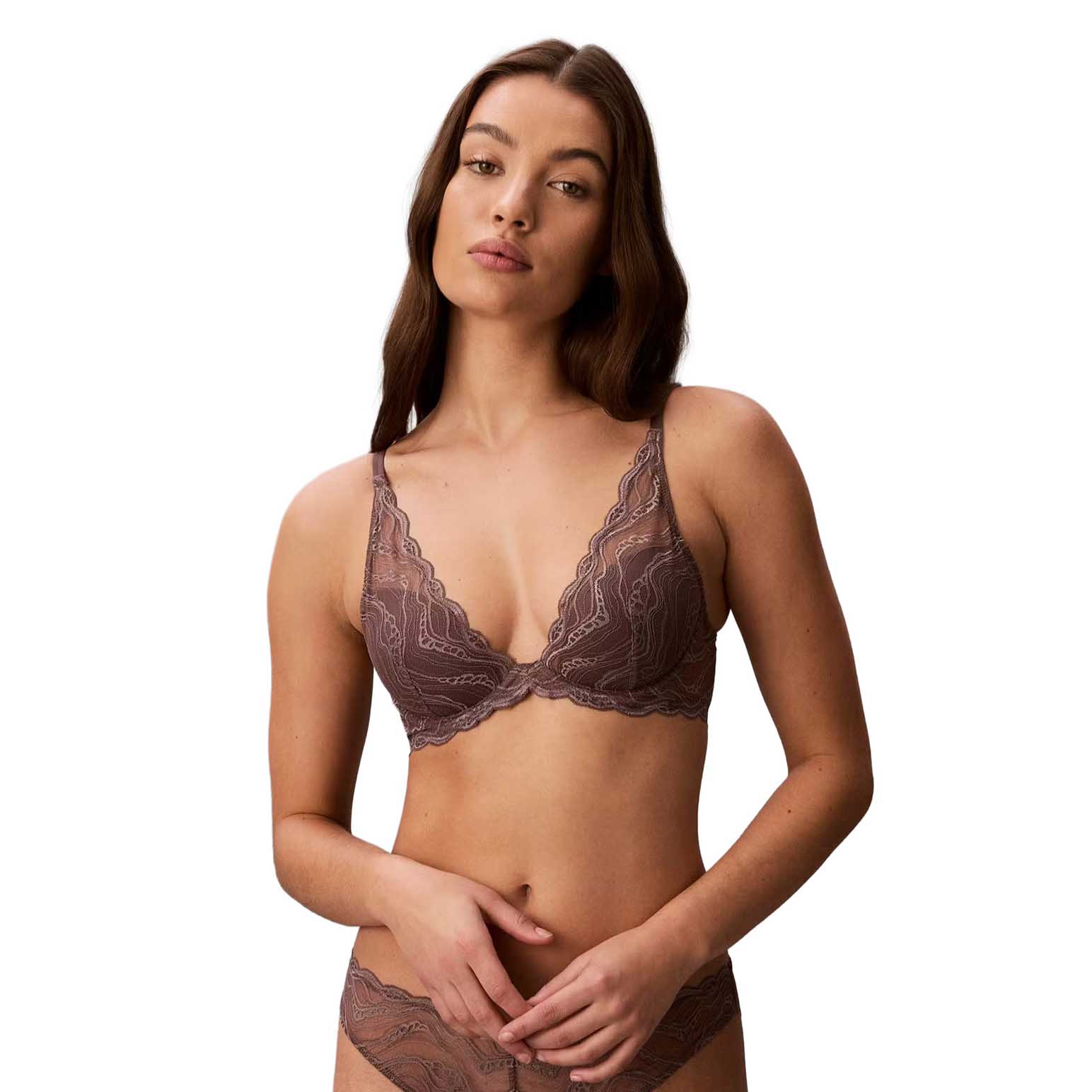 Calvin Klein Sensual Stretch Lace Demi Plunge Bra